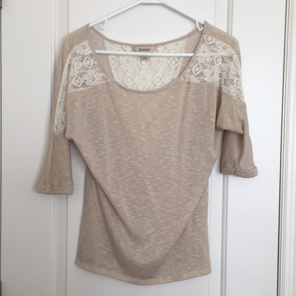 Decree top, lace back, S.